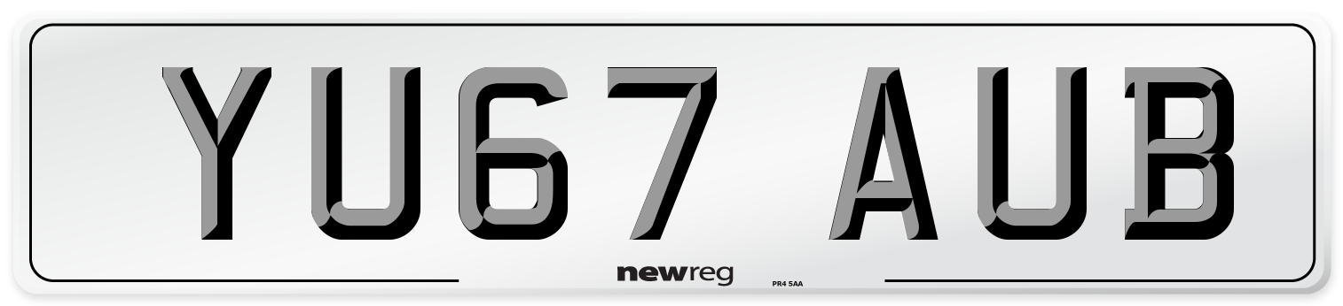 YU67 AUB Number Plate from New Reg